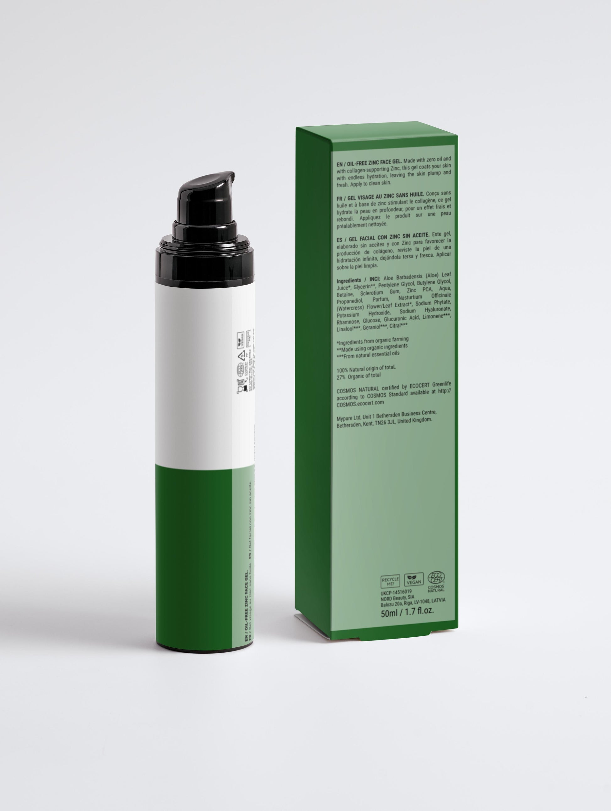Oil-Free Zinc Face Gel for Men